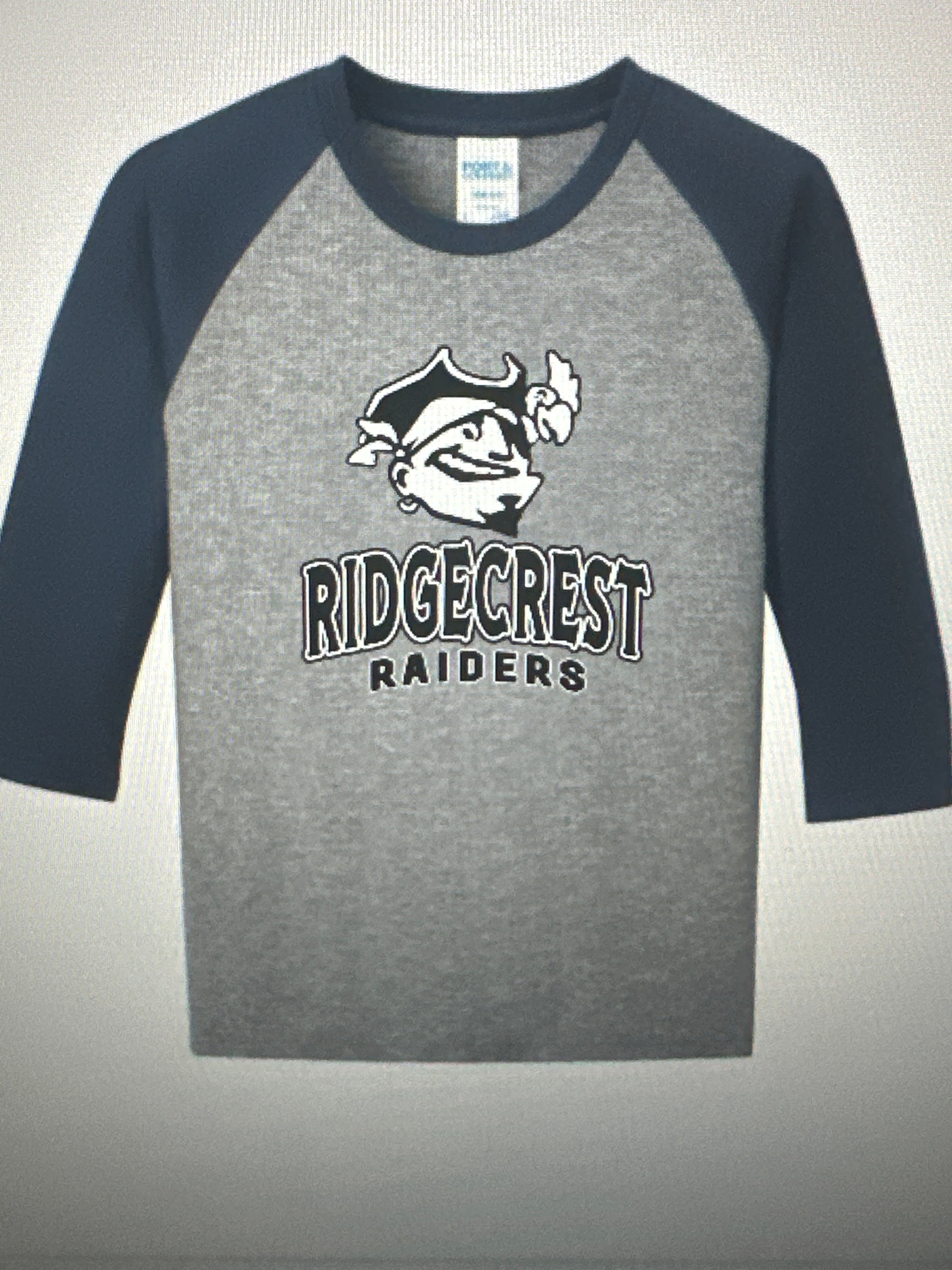 Ridgecrest Youth 3/4 Sleeve baseball Tee