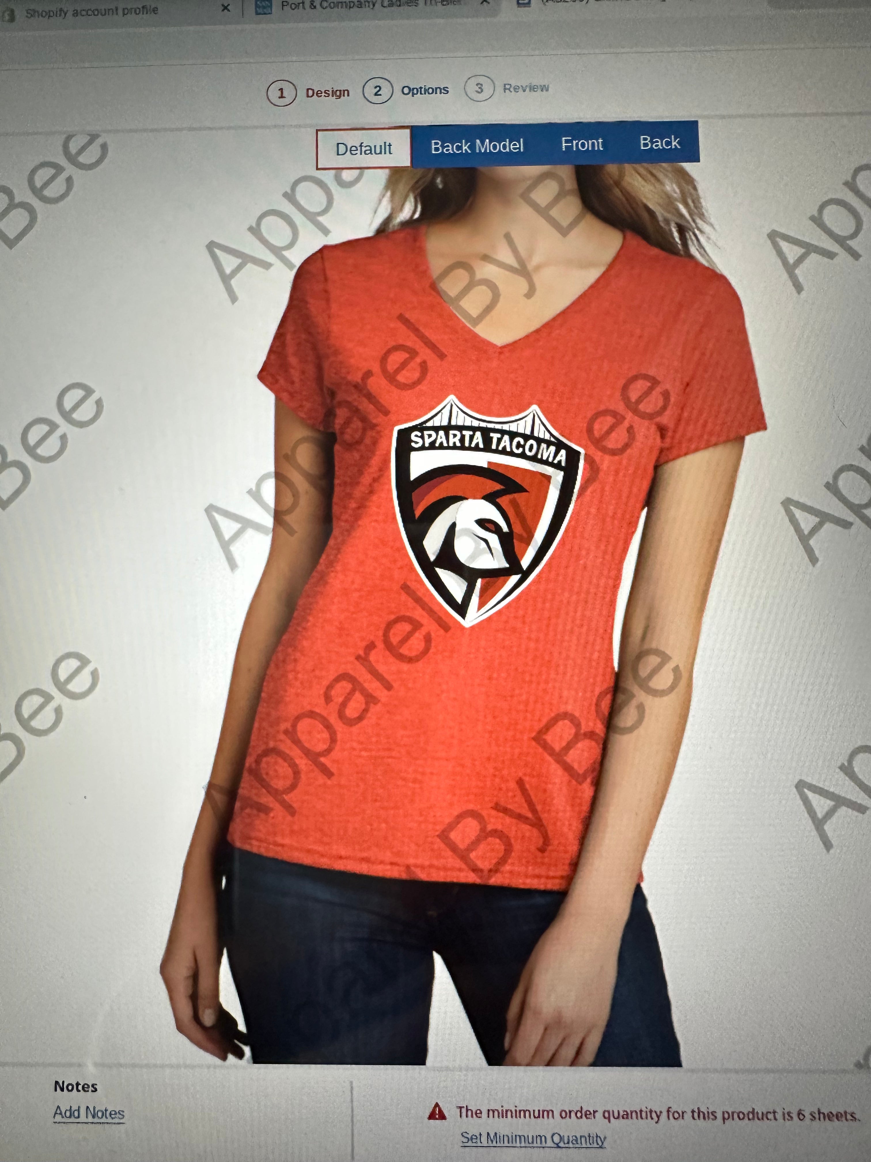 Sparta Tacoma Ladies V-Neck Tee