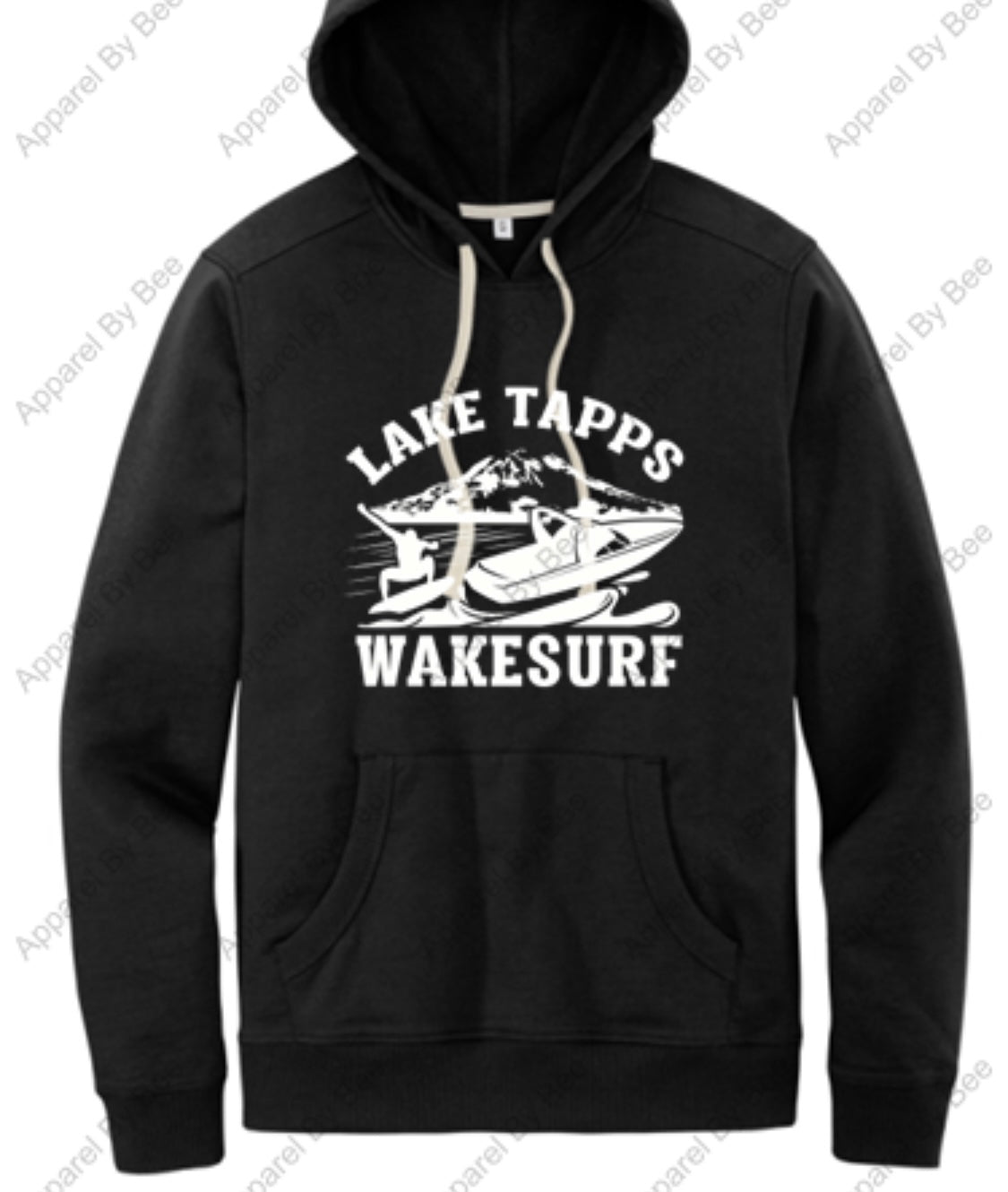 Lake Tapps Wake Surf Hooded Sweatshirt FRONT Logo