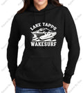 Lake Tapps Wake Surf Ladies Hoodie FRONT Logo