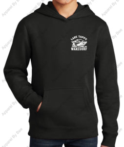 Lake Tapps Wake Surf Youth Hoodie Large BACK LOGO Small Chest logo