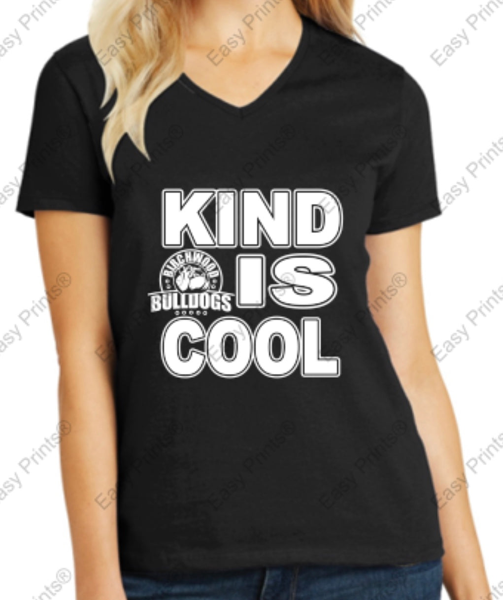 Birchwood "Kind is Cool" Women's V-Neck Tee