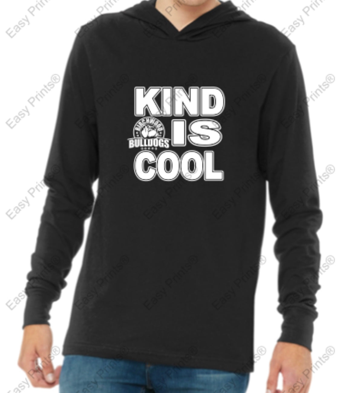 Birchwood "Kind is Cool" Bella + Canvas Unisex Jersey Long Sleeve Hoodie
