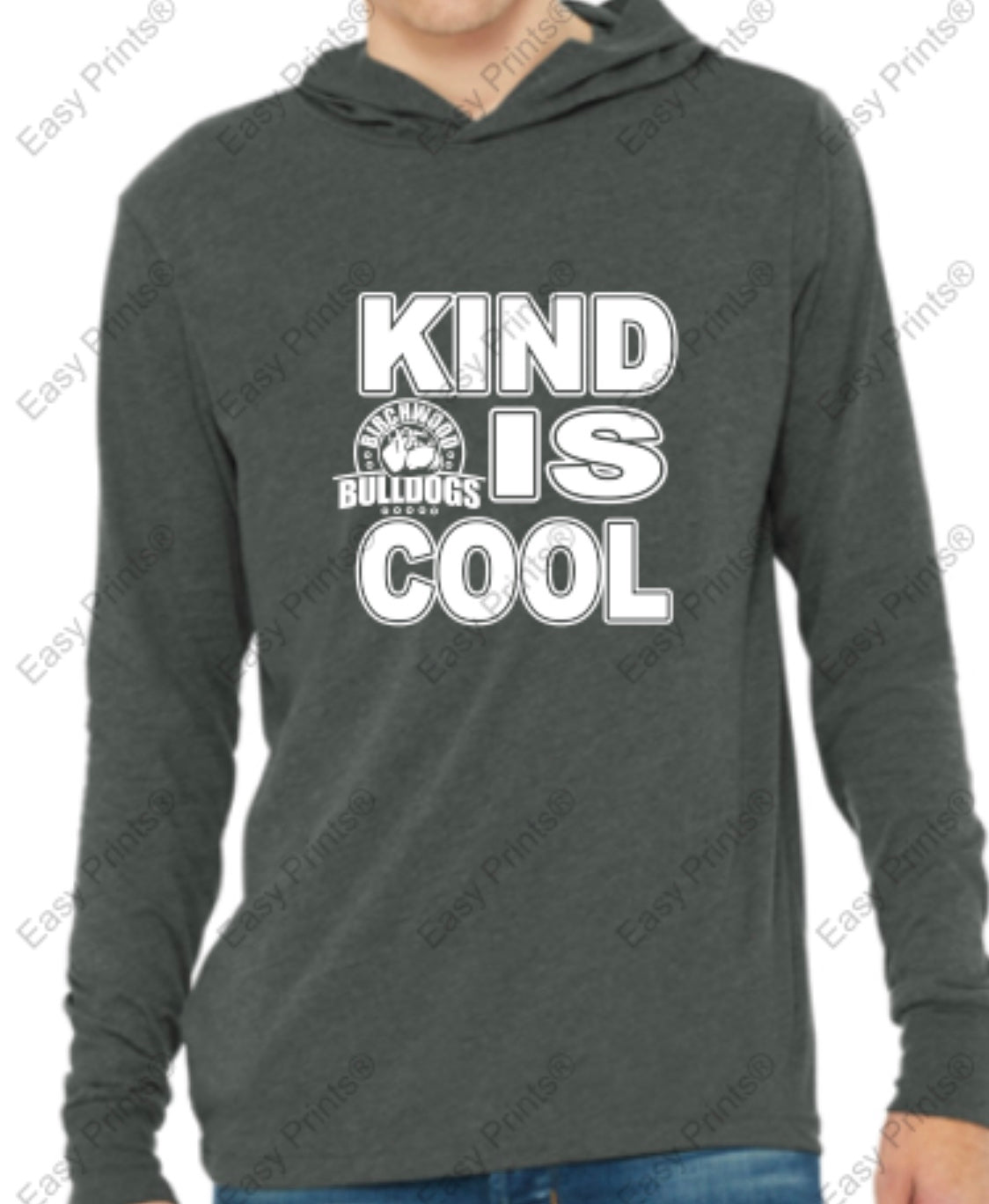 Birchwood "Kind is Cool" Bella + Canvas Unisex Jersey Long Sleeve Hoodie