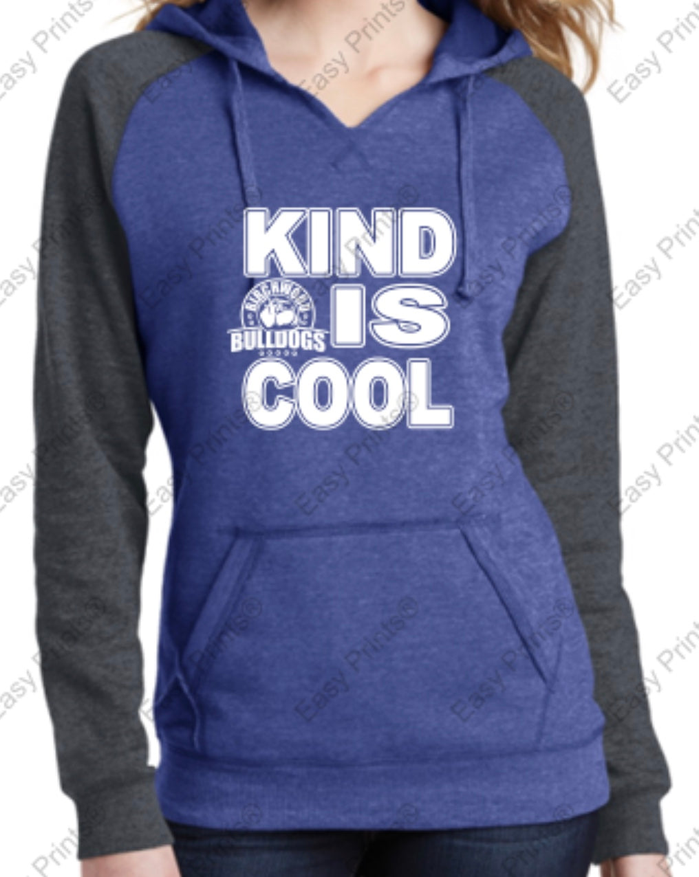 Birchwood "Kind is Cool" Womens Lightweight Fleece Raglan Hoodie