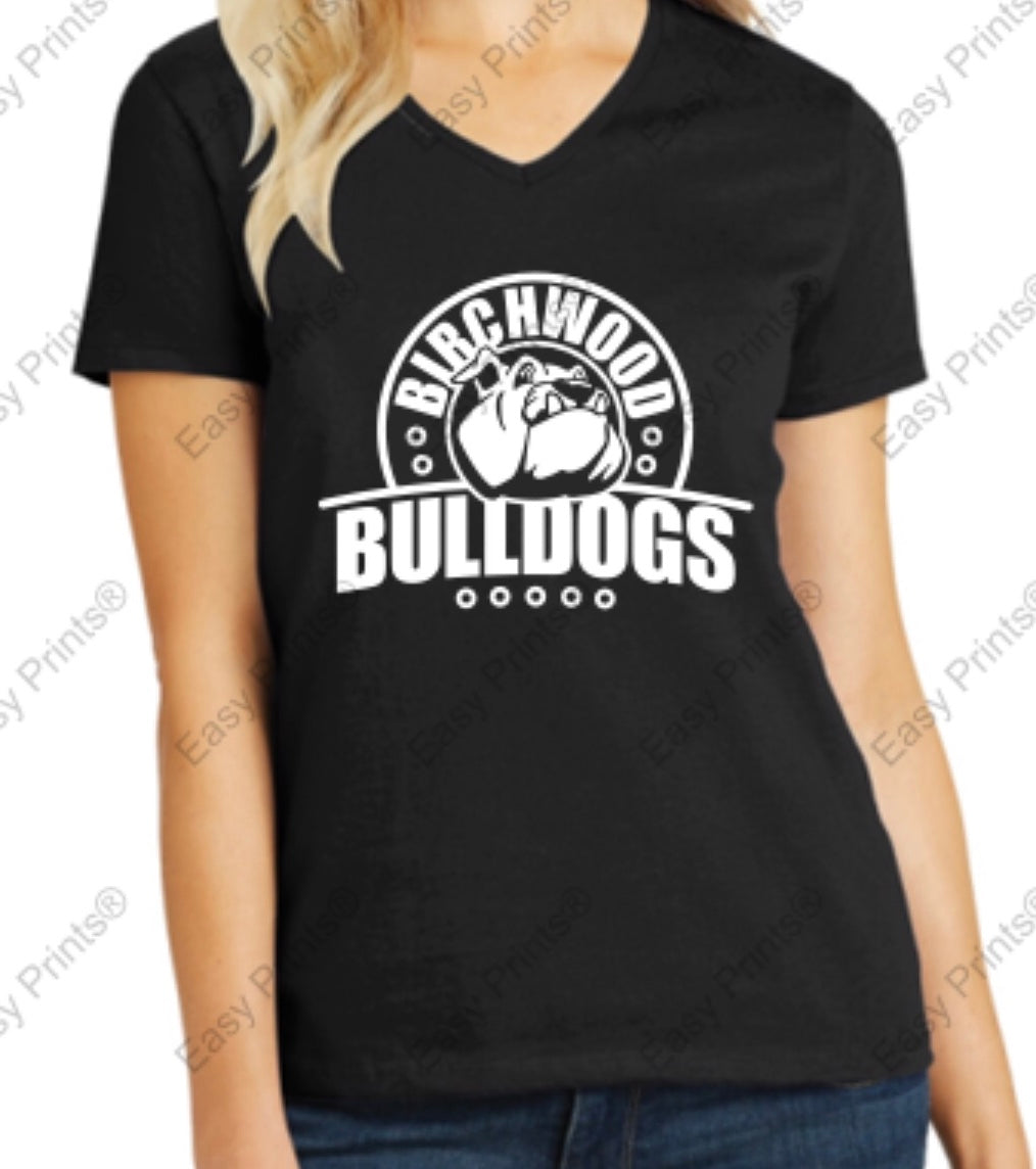 Birchwood Bulldogs Women's V-Neck Tee