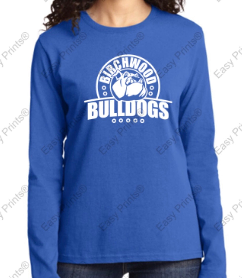 Birchwood Bulldogs Women's Port & Company Long Sleeve Tee