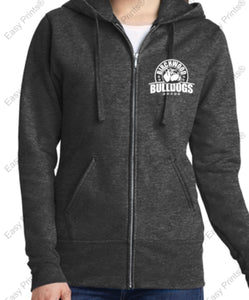 Birchwood Bulldogs Port & Company® Ladies Core Fleece Full-Zip Hooded Sweatshirt