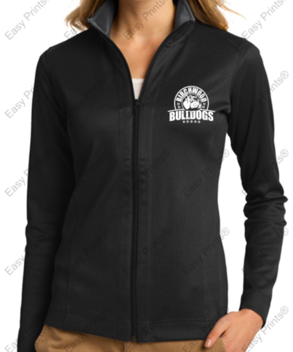 Birchwood Bulldogs Port Authority® Ladies Vertical Texture Full-Zip Jacket