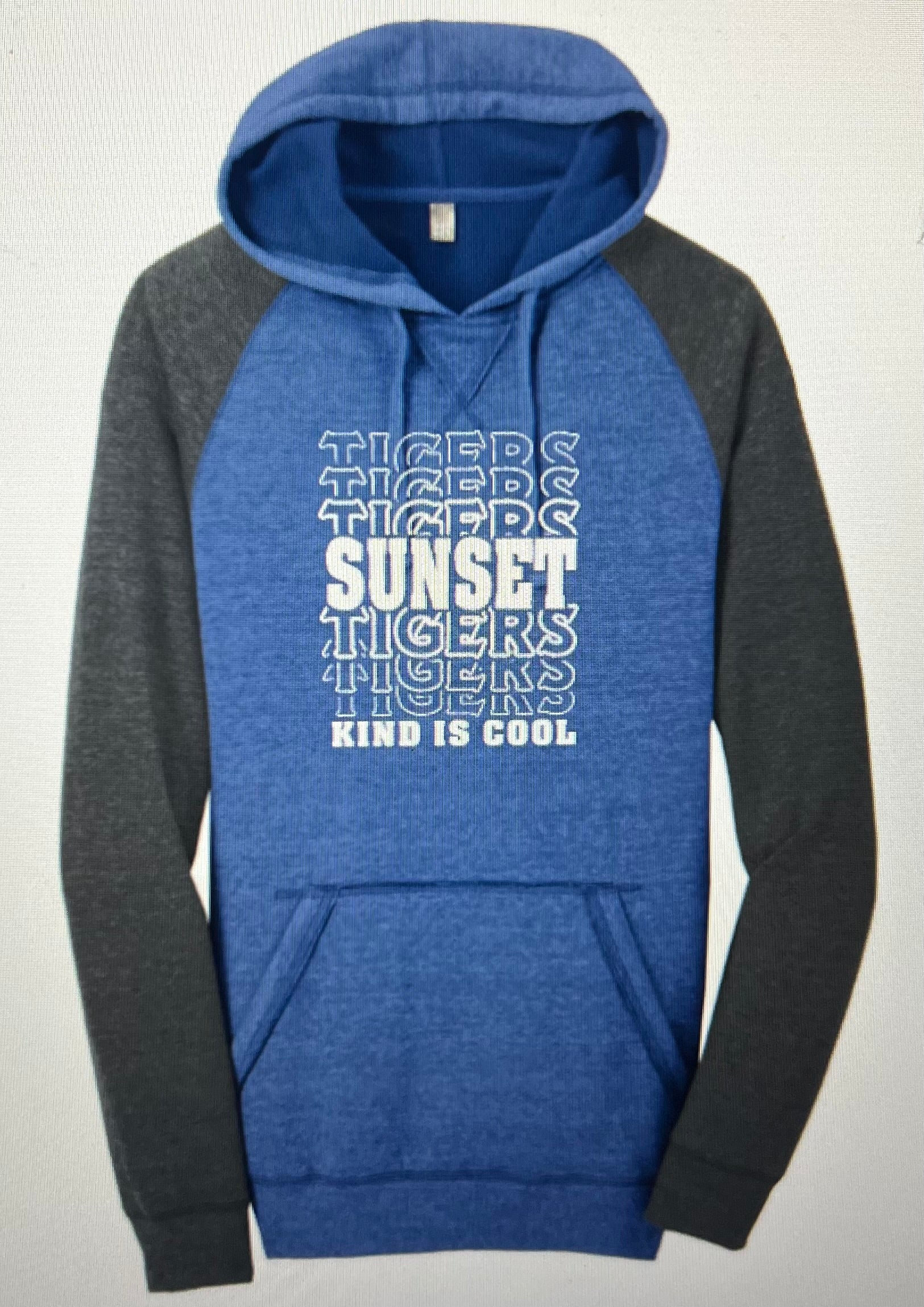 Sunset  "Kind is Cool" District Lightweight Fleece Raglan Hoodie