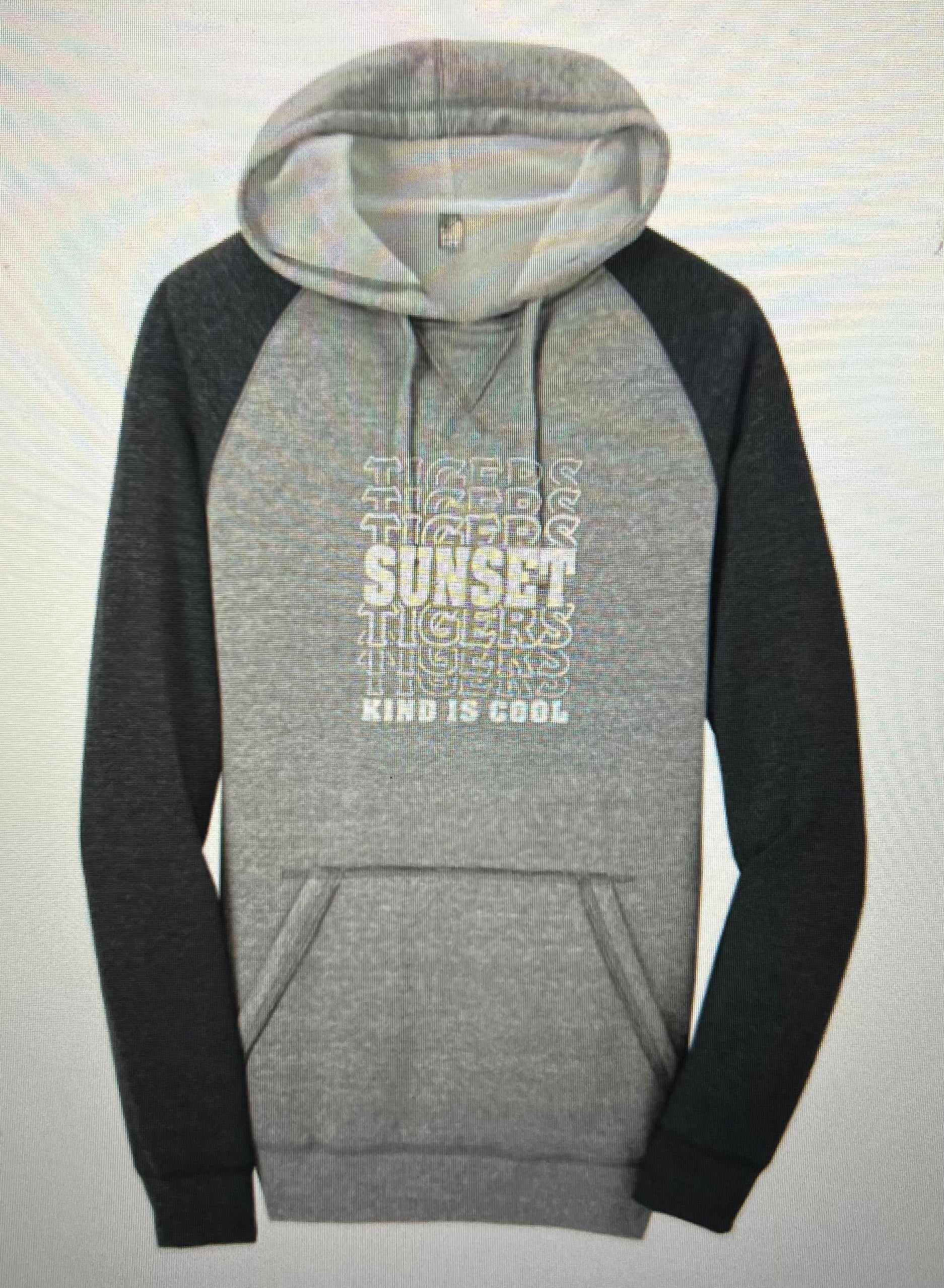 Sunset  "Kind is Cool" District Lightweight Fleece Raglan Hoodie