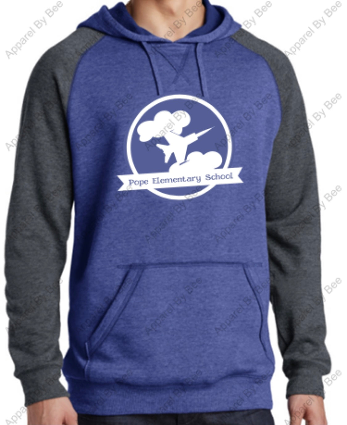 Adult Unisex Pope Elementary District Lightweight Fleece Raglan Hoodie