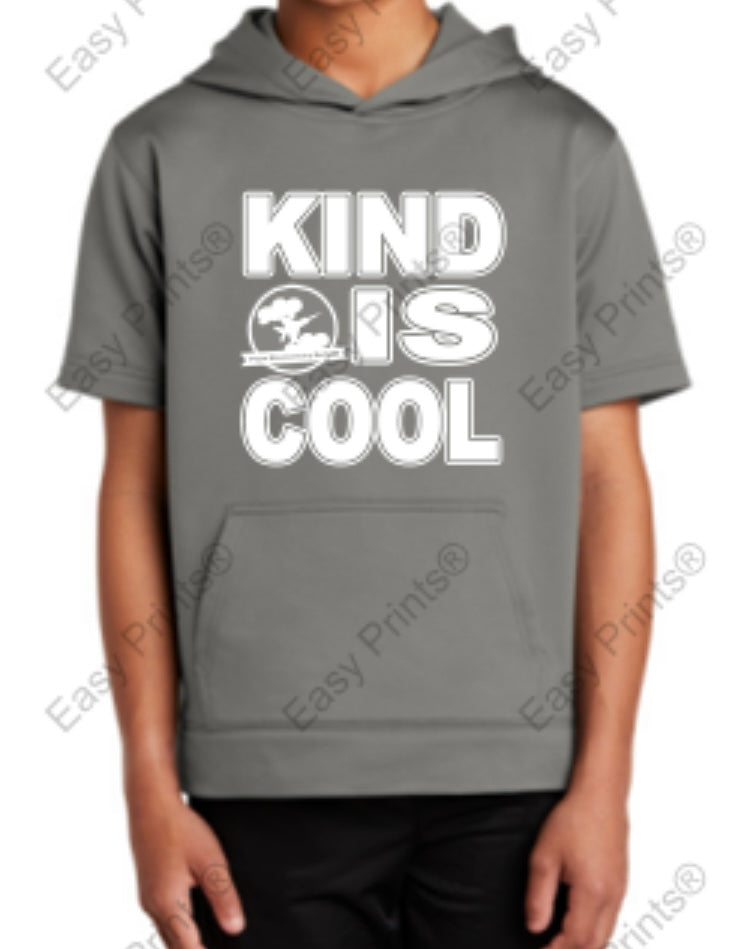 Sport Tek Youth Fleece Short Sleeve Hooded Sweatshirt