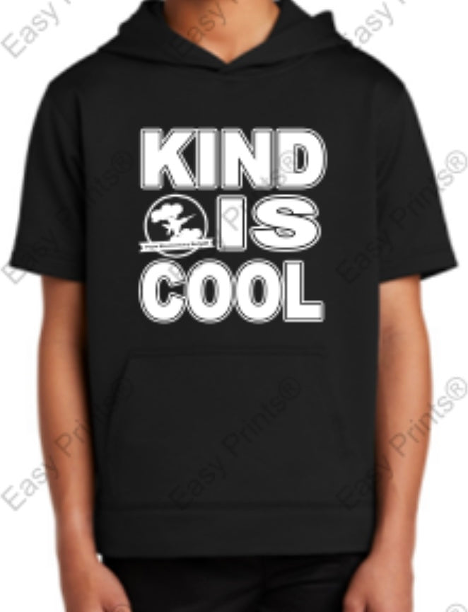 Sport Tek Youth Fleece Short Sleeve Hooded Sweatshirt