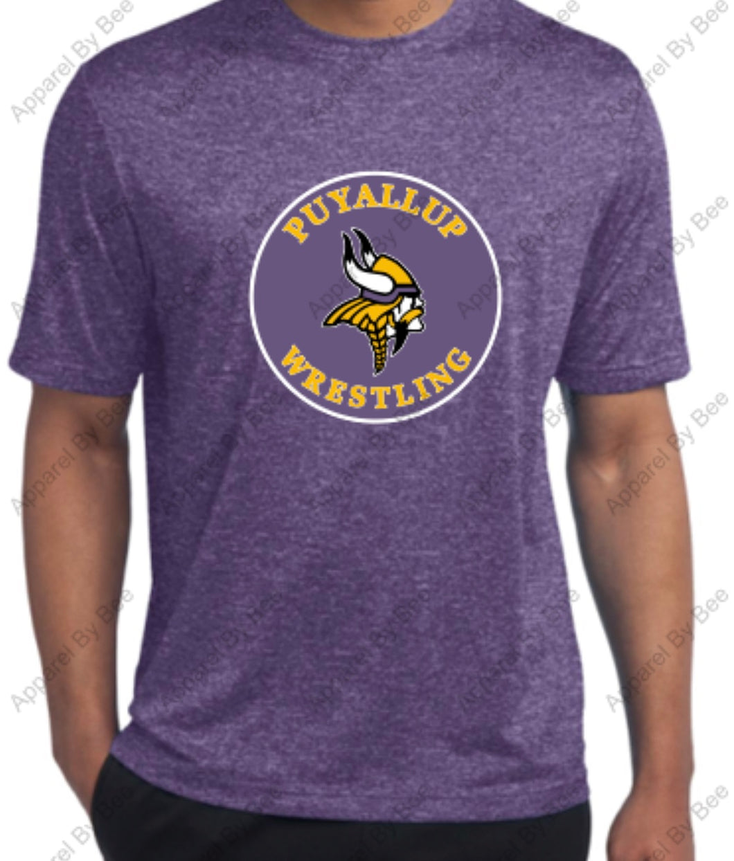 Puyallup Wrestling Heather Contender Sport Tek Tee