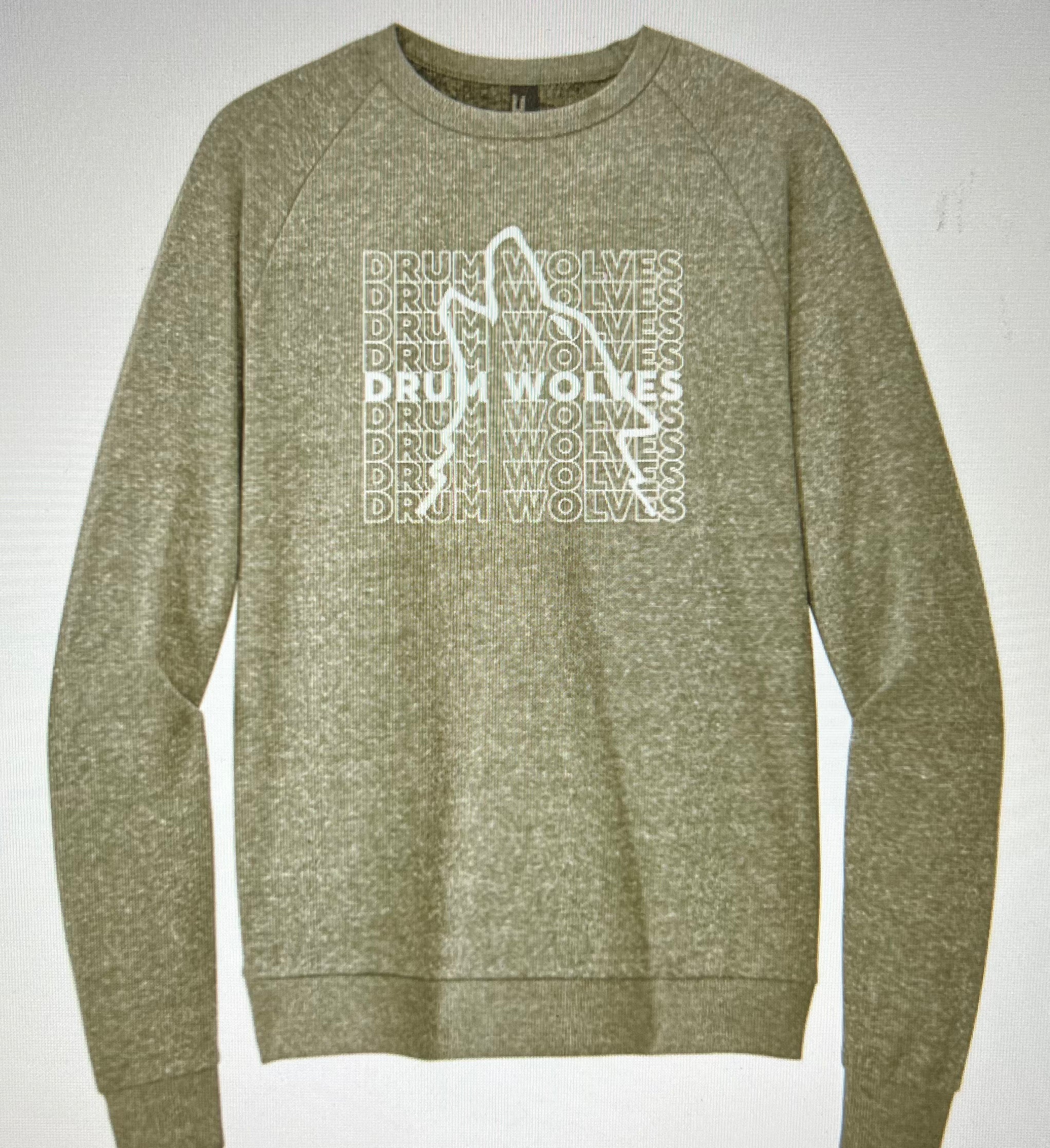 Drum NEW  WOLVES LOGO Perfect Crewneck