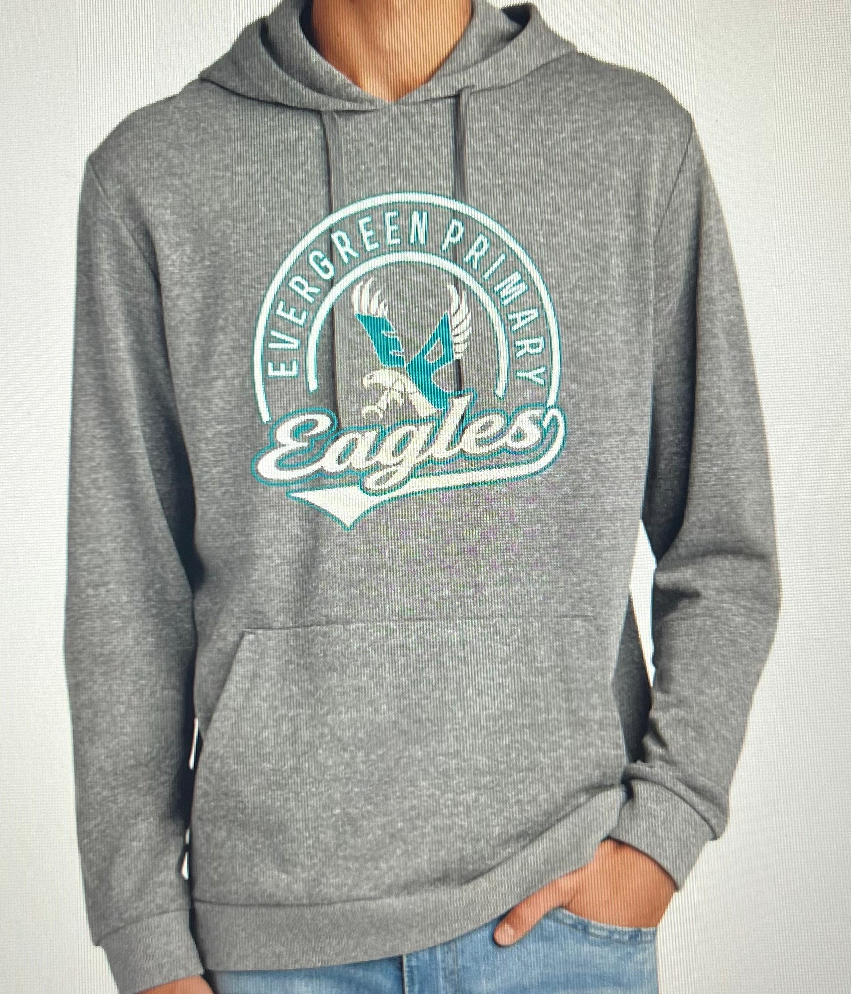 NEW Evergreen Logo Adult District Hooded Sweatshirt