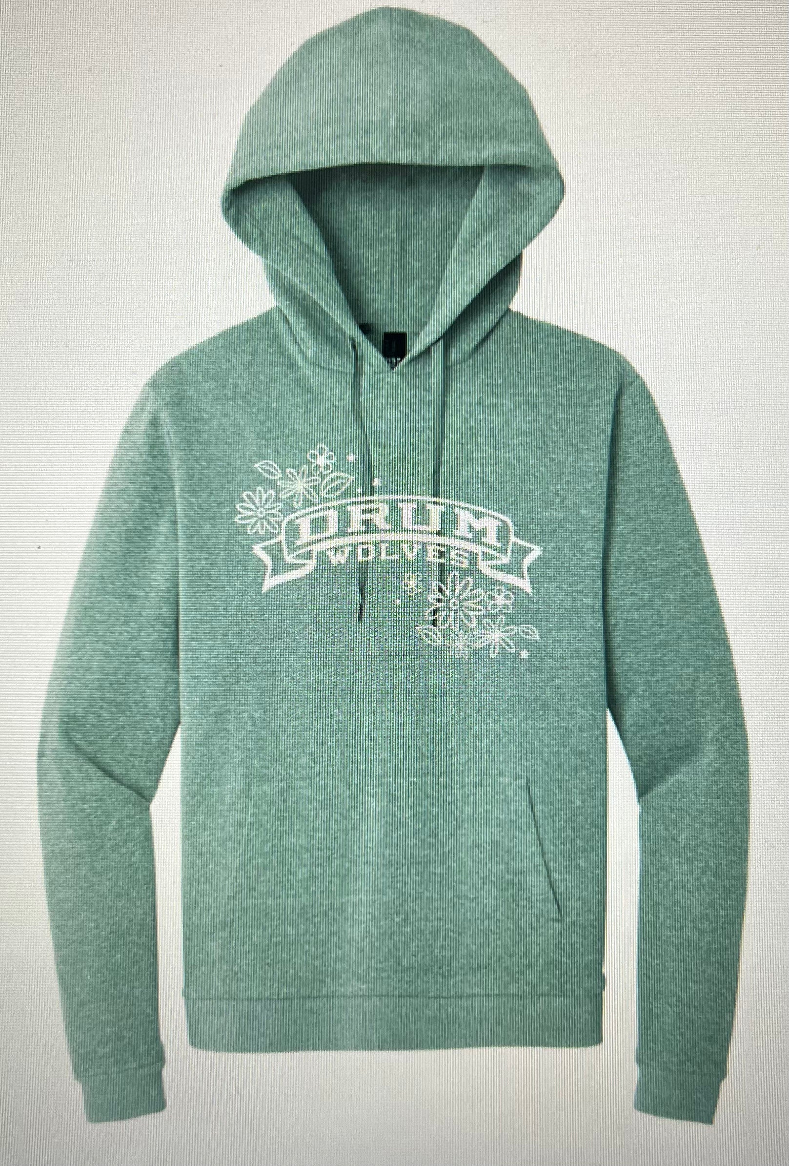 NEW Drum Flower Logo District Hooded Sweatshirt