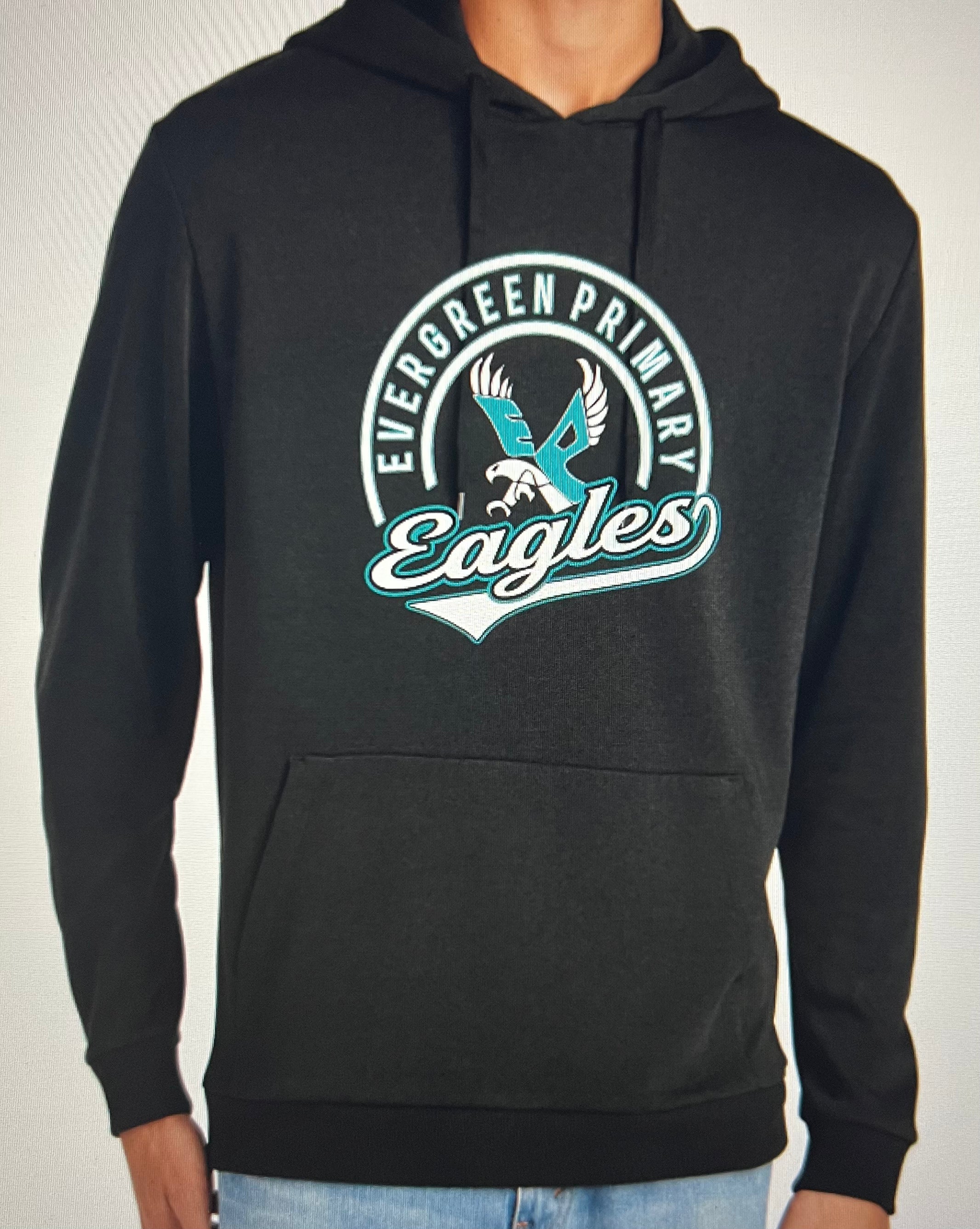 NEW Evergreen Logo Adult District Hooded Sweatshirt