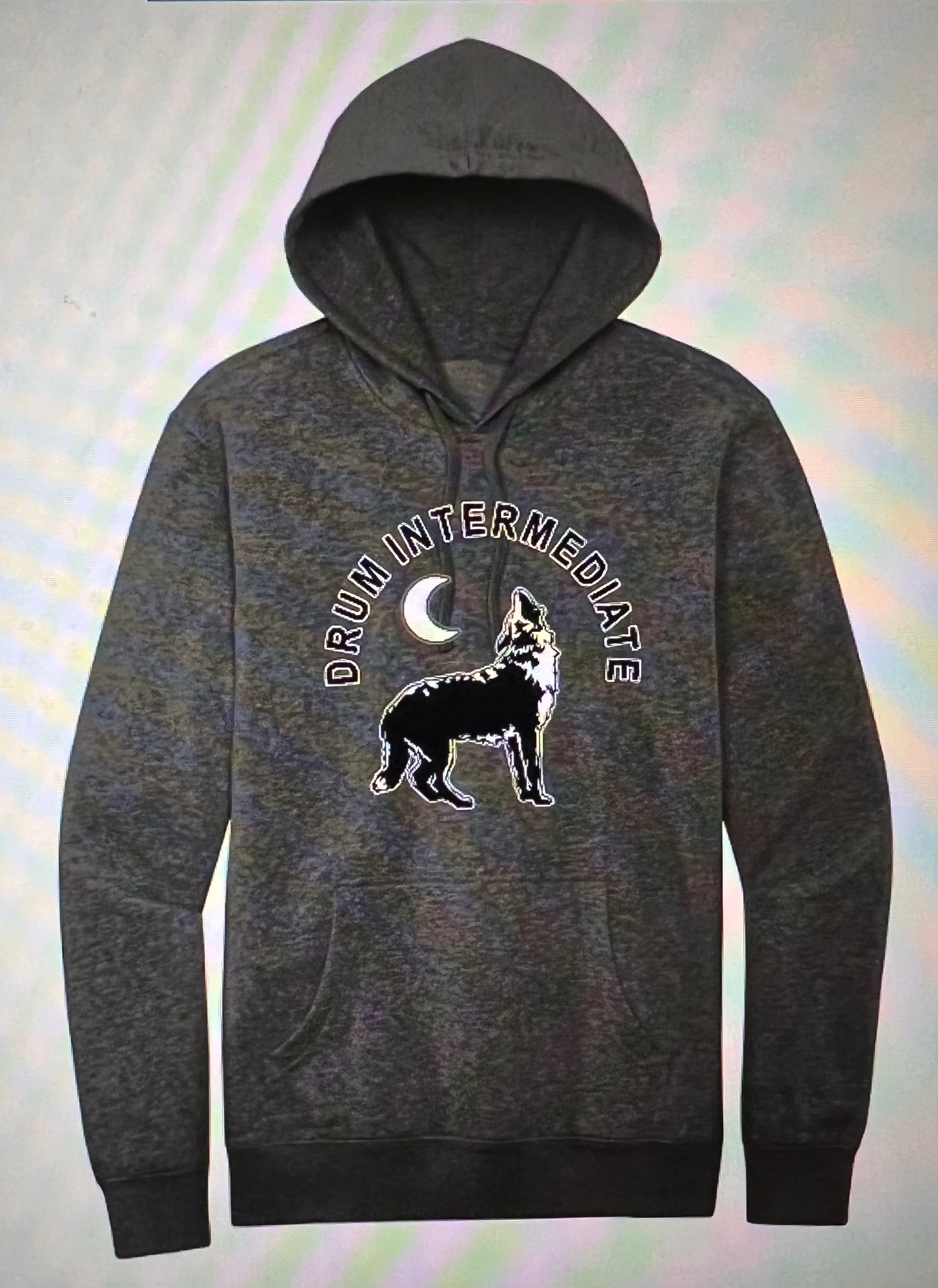 NEW DRUM Howling Wolf Logo District Hooded Sweatshirt