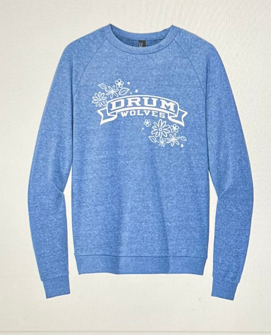 NEW Drum Flowers Logo Perfect Crewneck