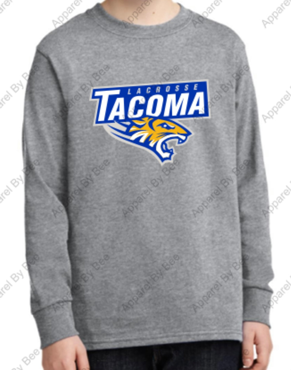 Copy of Tacoma Tigers Lacrosse Youth and Adult Long Sleeve T-Shirt
