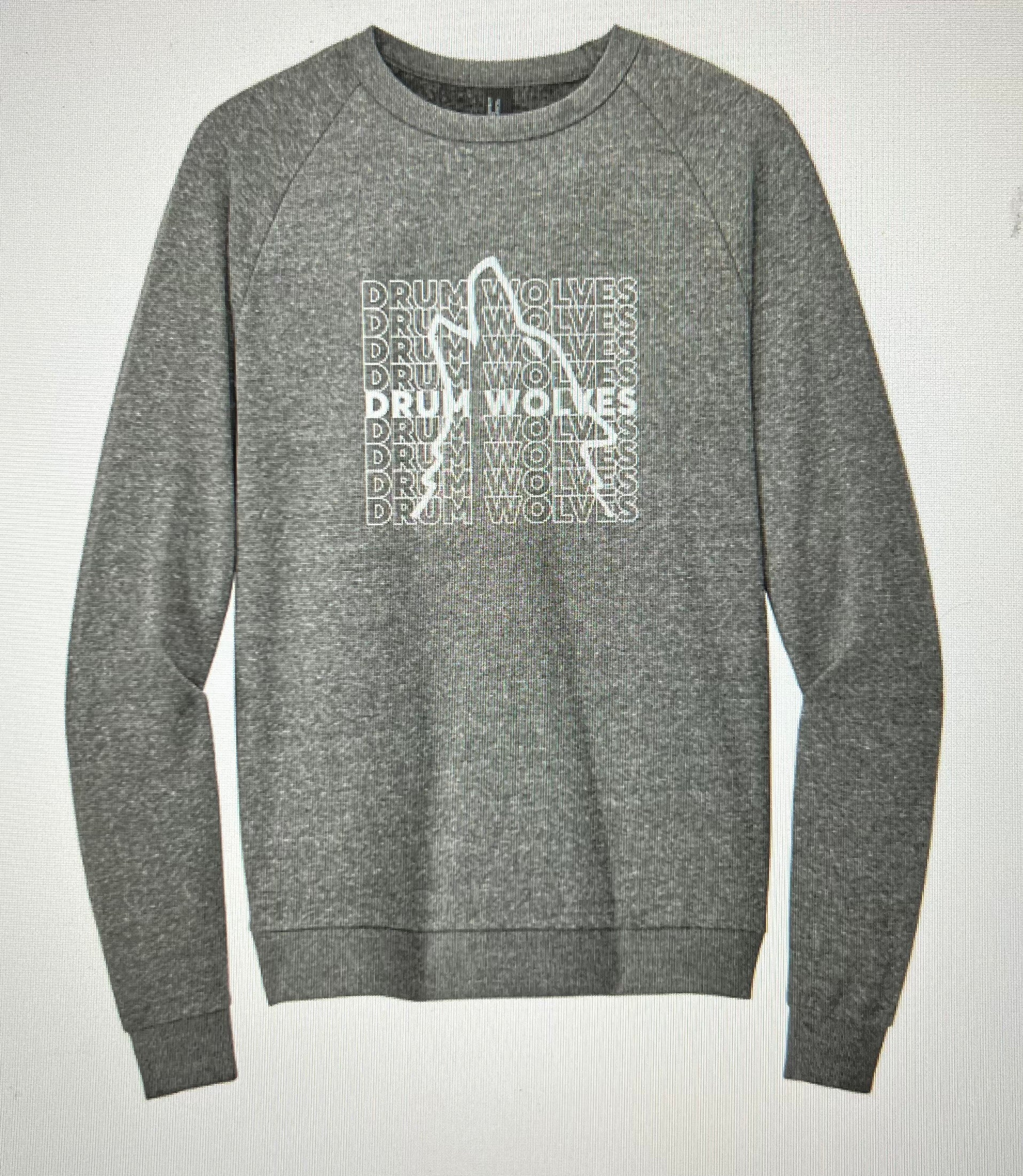 NEW Drum Wolves Logo Perfect Crewneck