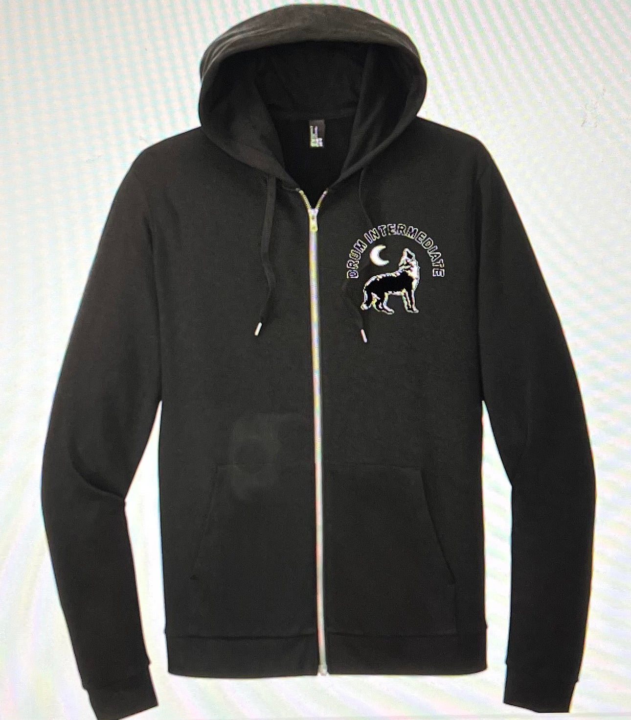 Drum Howling Wolf Fleece Hoody