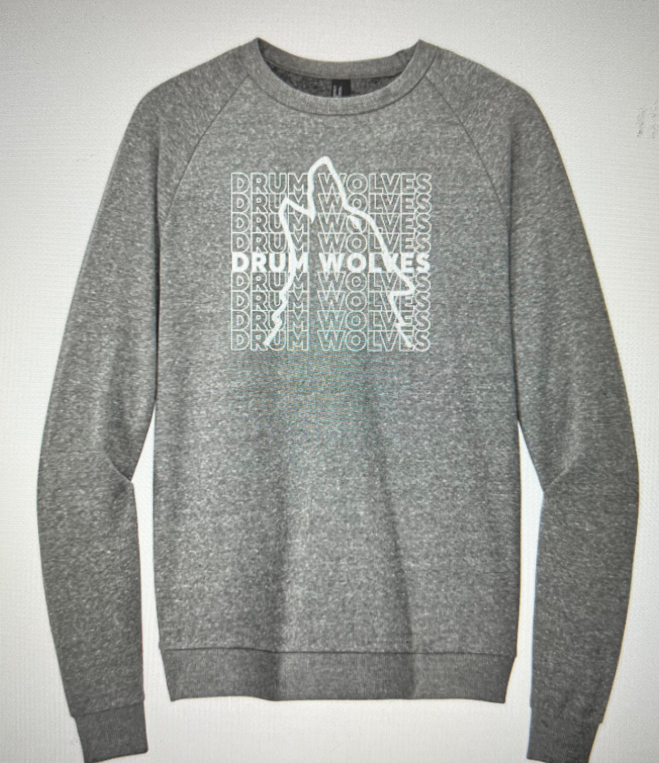Drum NEW  WOLVES LOGO Perfect Crewneck