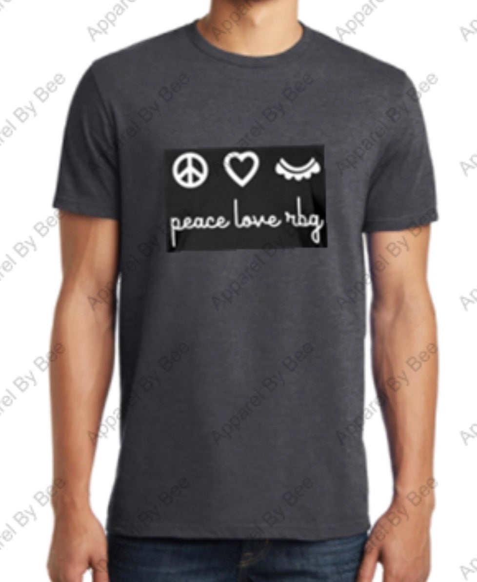 Peace Love RBG District Concert Tee