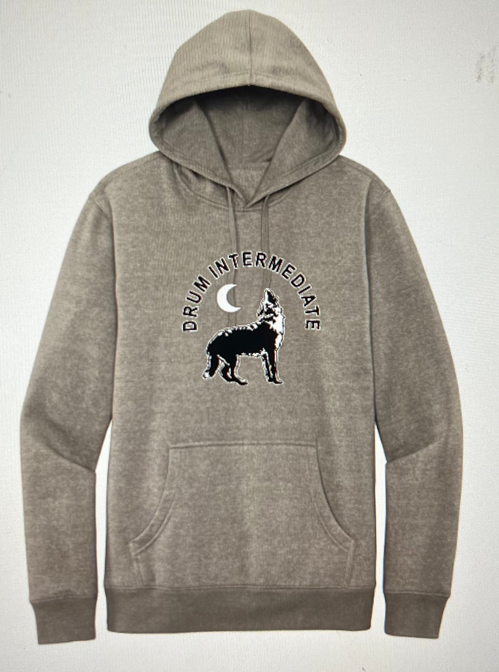 NEW DRUM Howling Wolf Logo District Hooded Sweatshirt