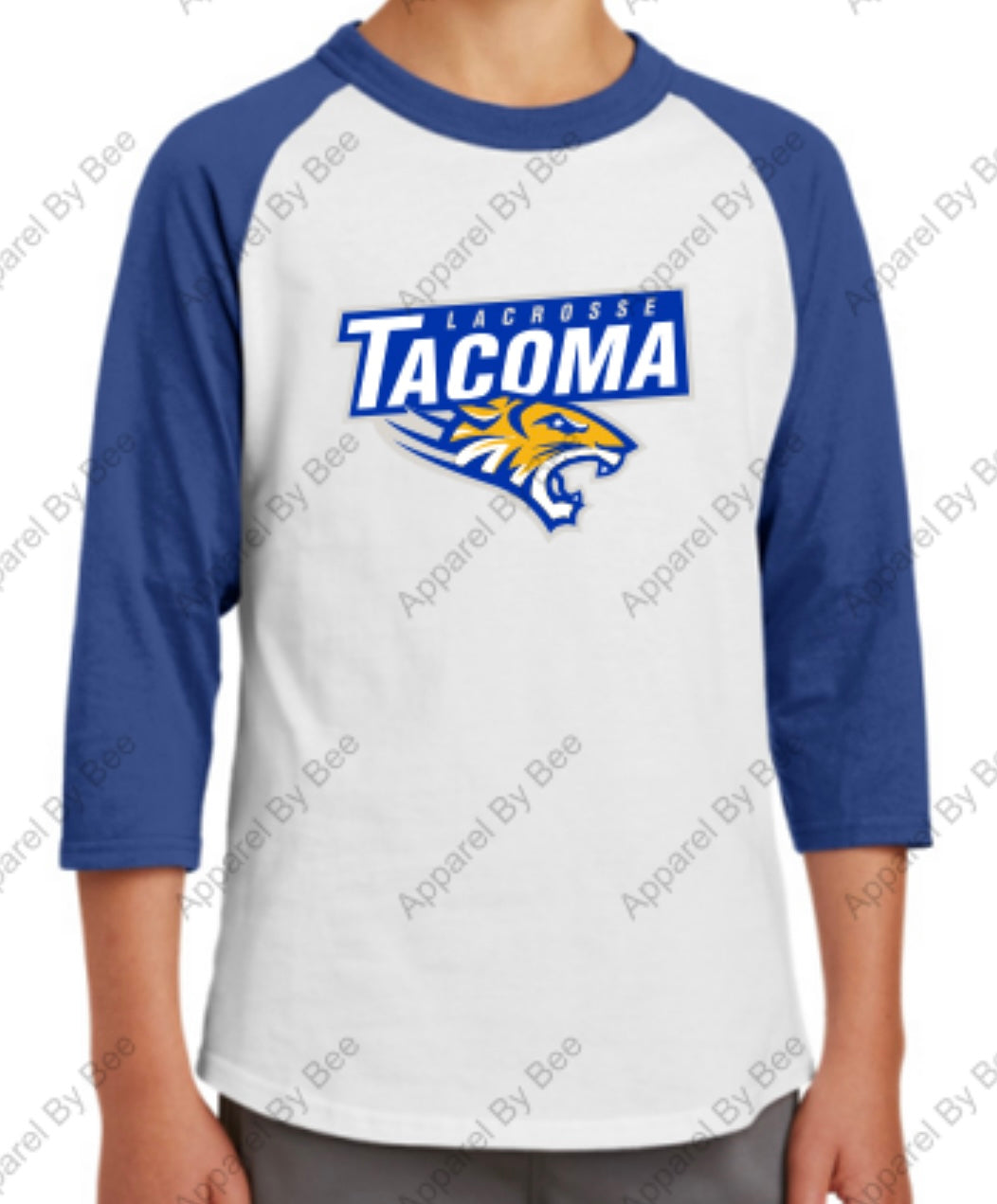 Tacoma Tigers Lacrosse Adult and Youth 3/4 Sleeve Sport-Tek Tee