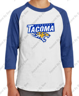 Tacoma Tigers Lacrosse Adult and Youth 3/4 Sleeve Sport-Tek Tee