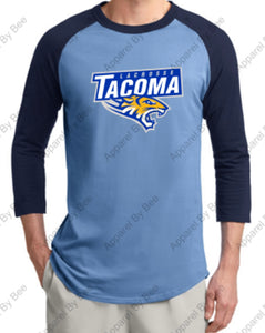 Tacoma Tigers Lacrosse Adult and Youth 3/4 Sleeve Sport-Tek Tee
