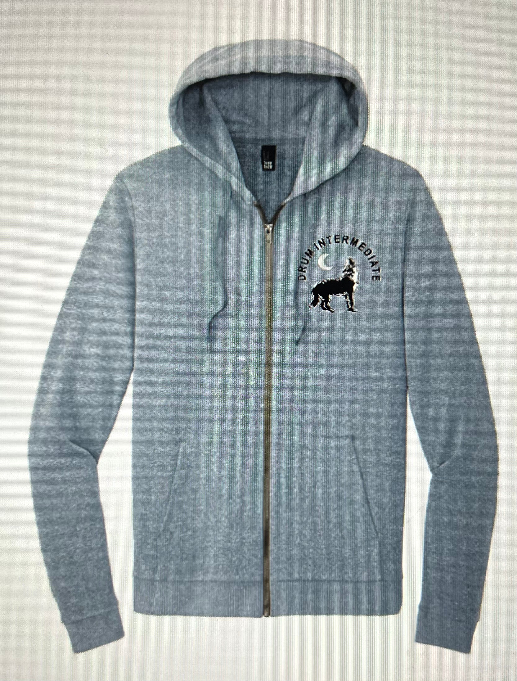 Drum Howling Wolf Fleece Hoody