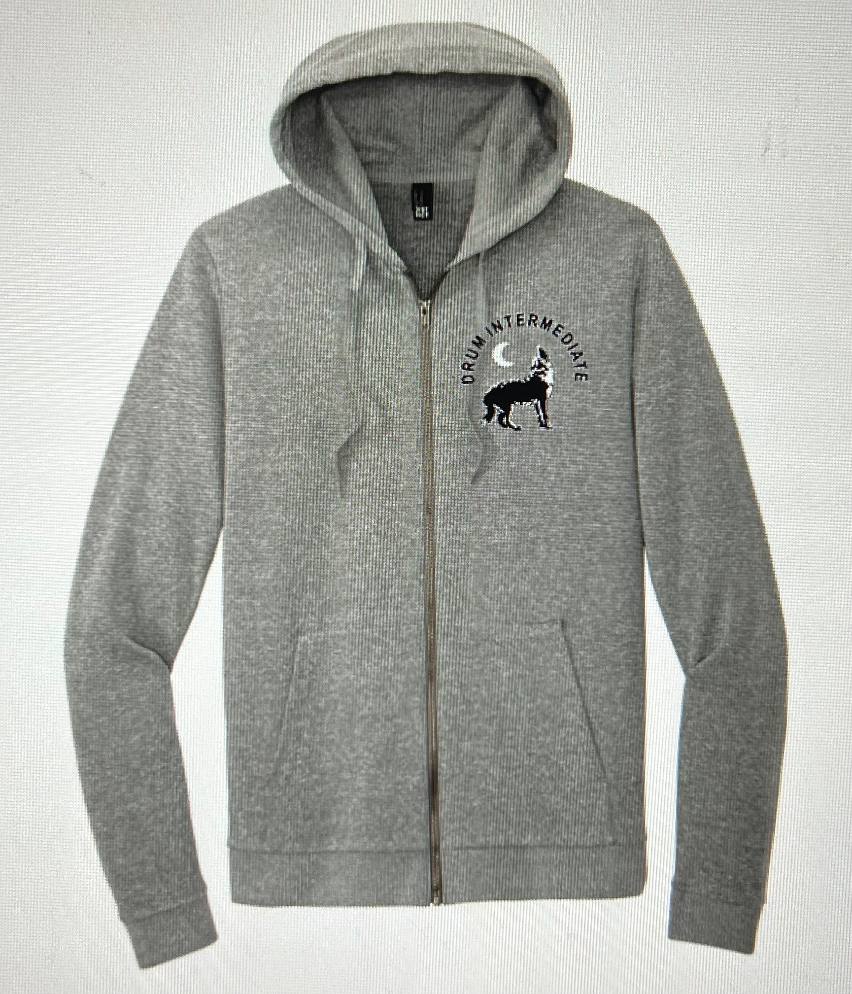 Drum Howling Wolf Fleece Hoody