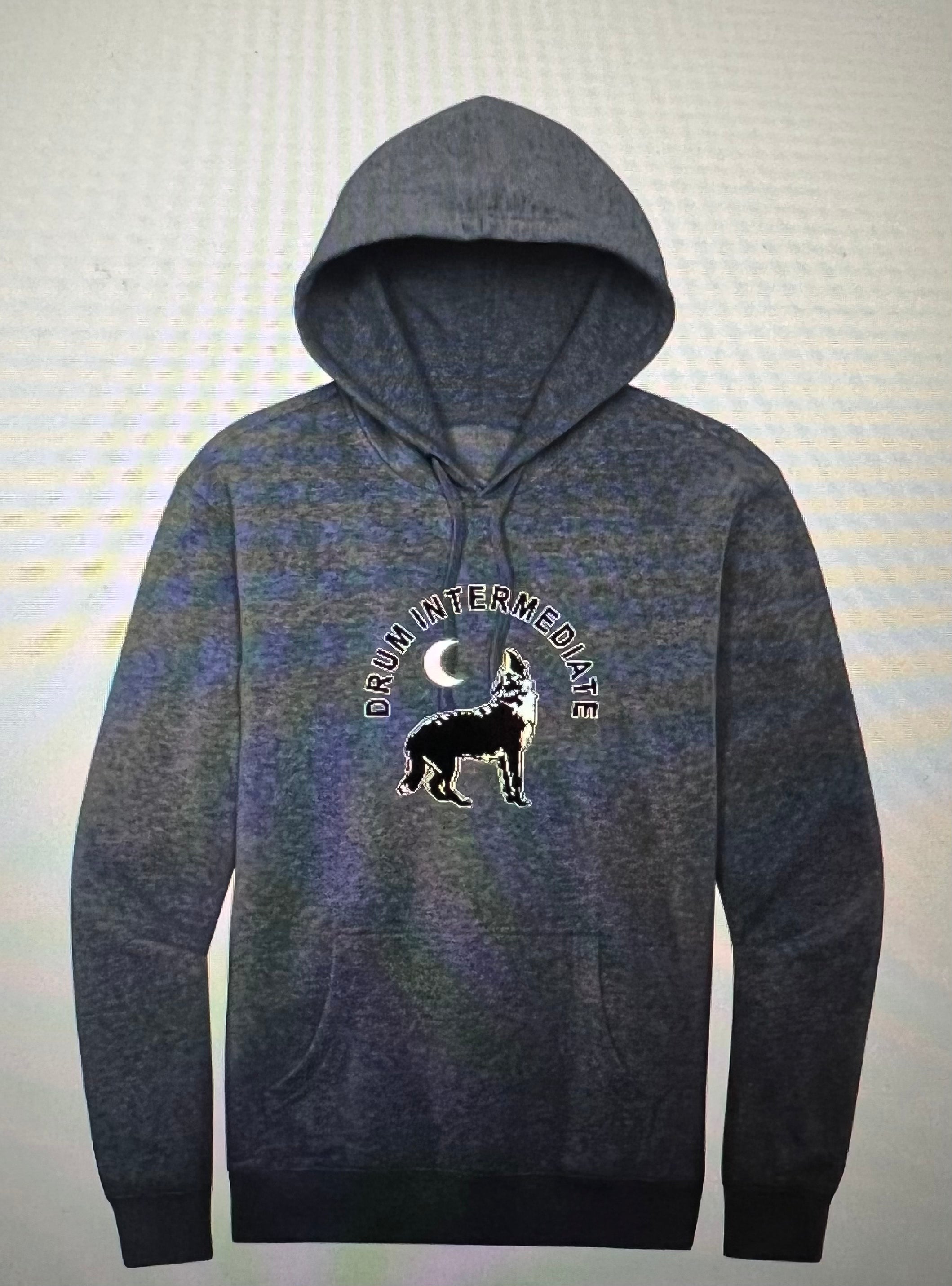 NEW DRUM Howling Wolf Logo District Hooded Sweatshirt