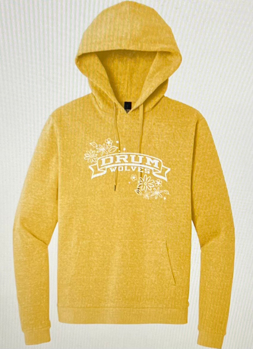 NEW Drum Flower Logo District Hooded Sweatshirt