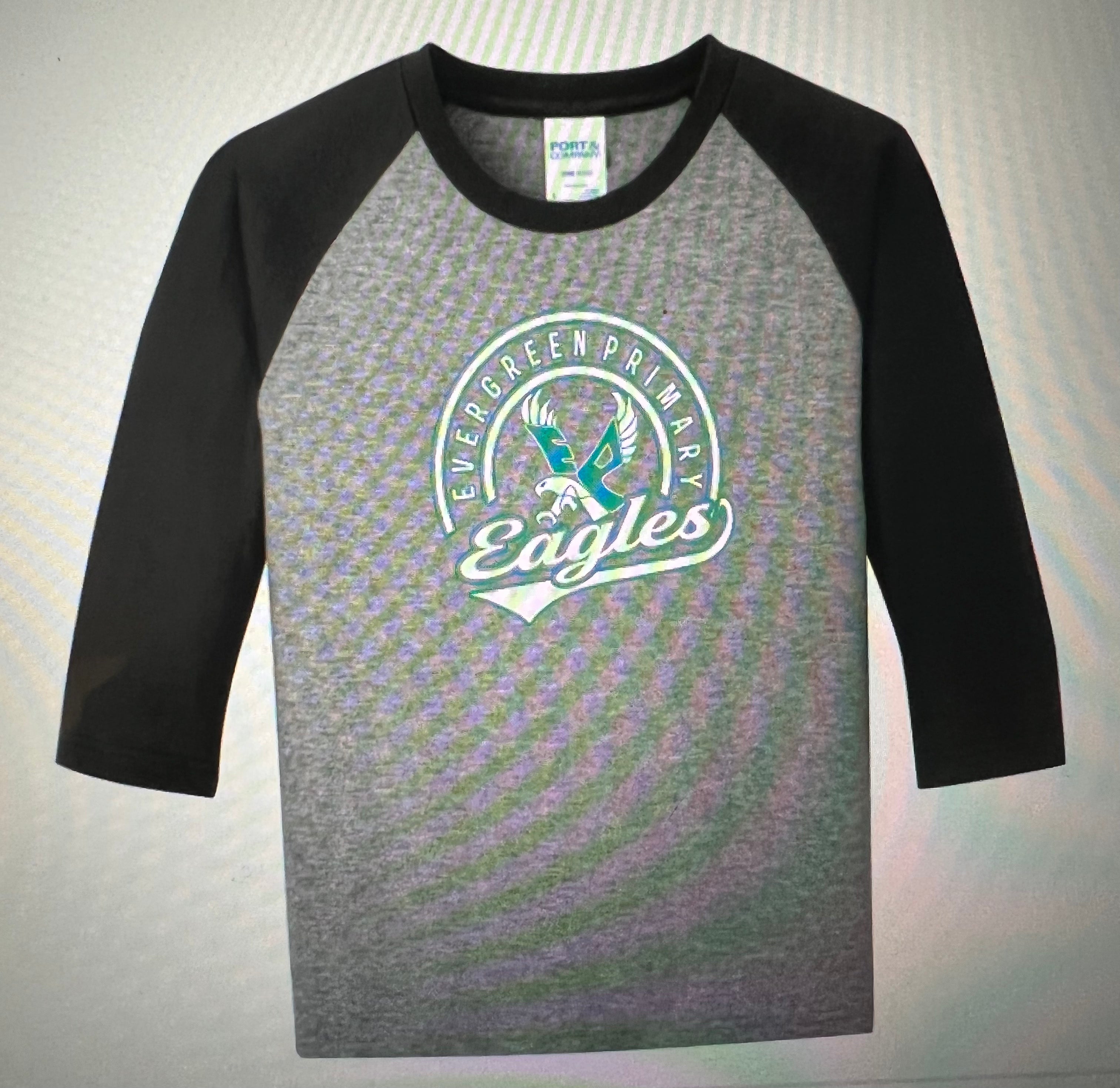 NEW Evergreen logo 3/4 Sleeve Youth Tee