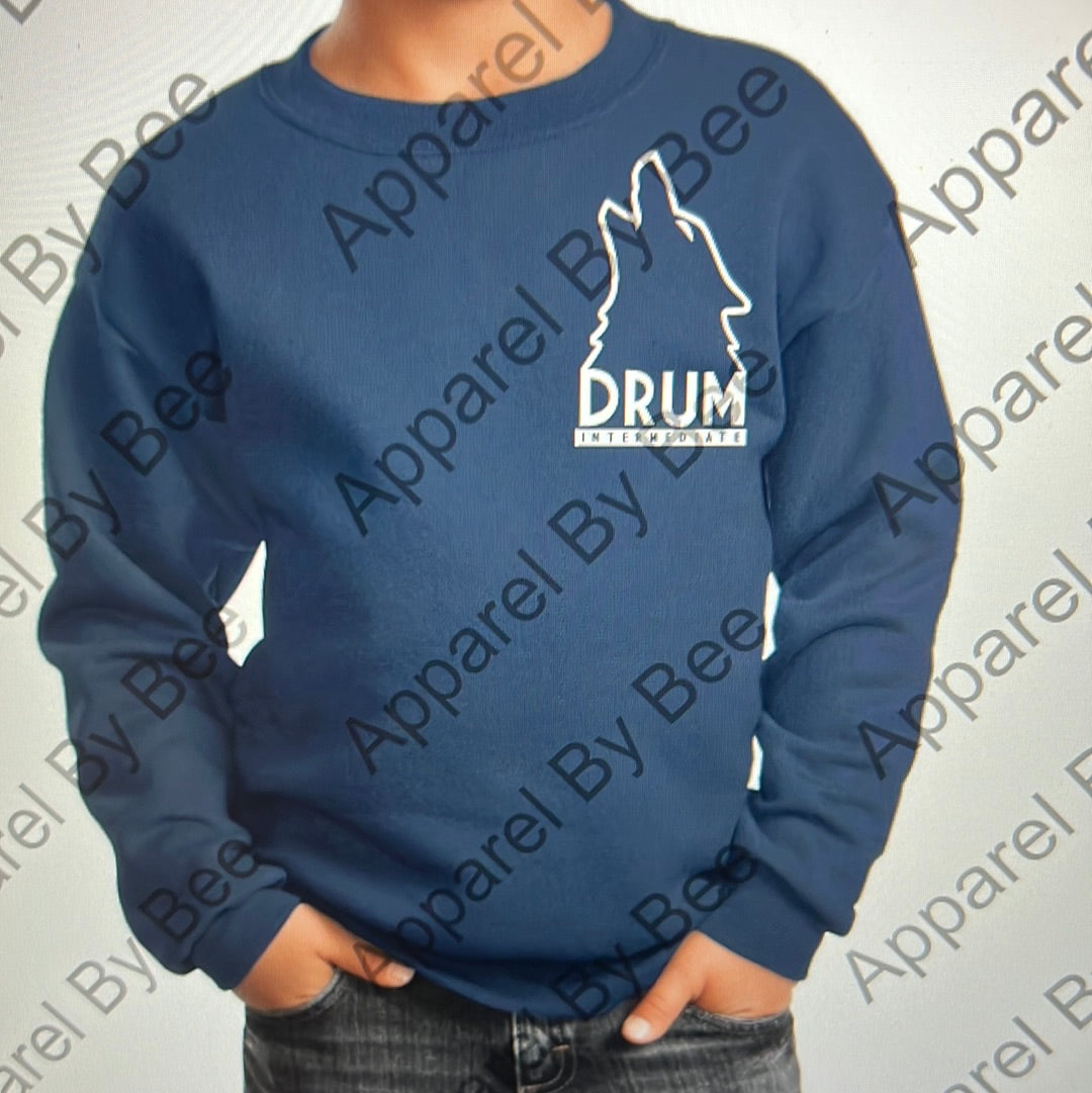 Drum Youth and Adult Crewneck Sweatshirt