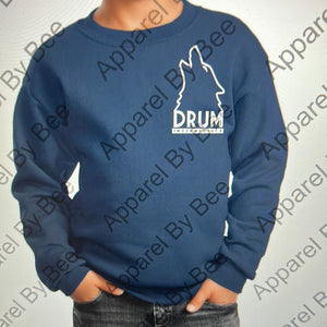 Drum Youth and Adult Crewneck Sweatshirt