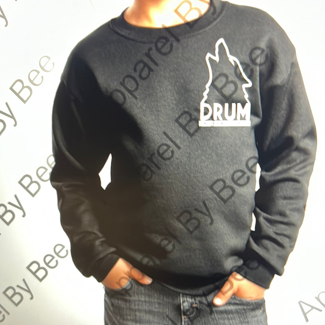 Drum Youth and Adult Crewneck Sweatshirt