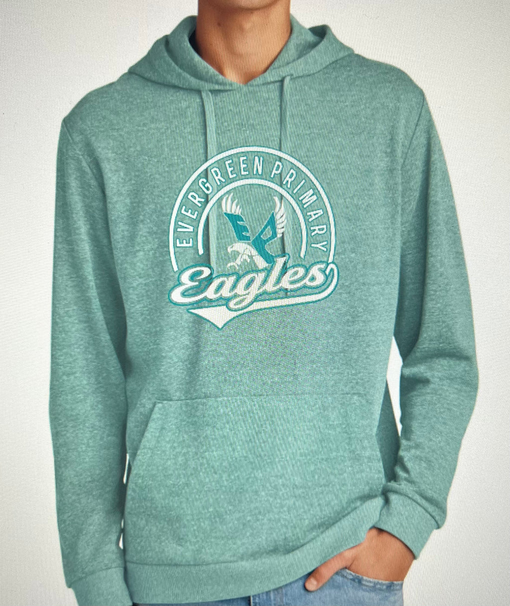 NEW Evergreen Logo Adult District Hooded Sweatshirt