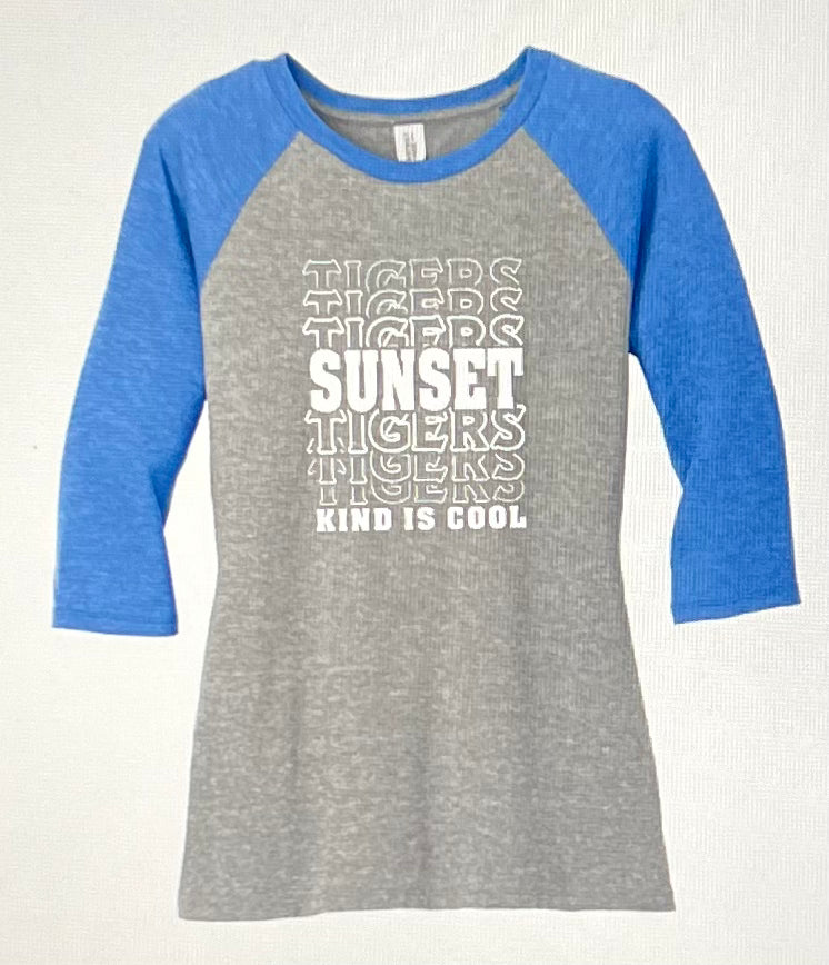 NEW Sunset Kind Is Cool Women's 3/4 Sleeve T