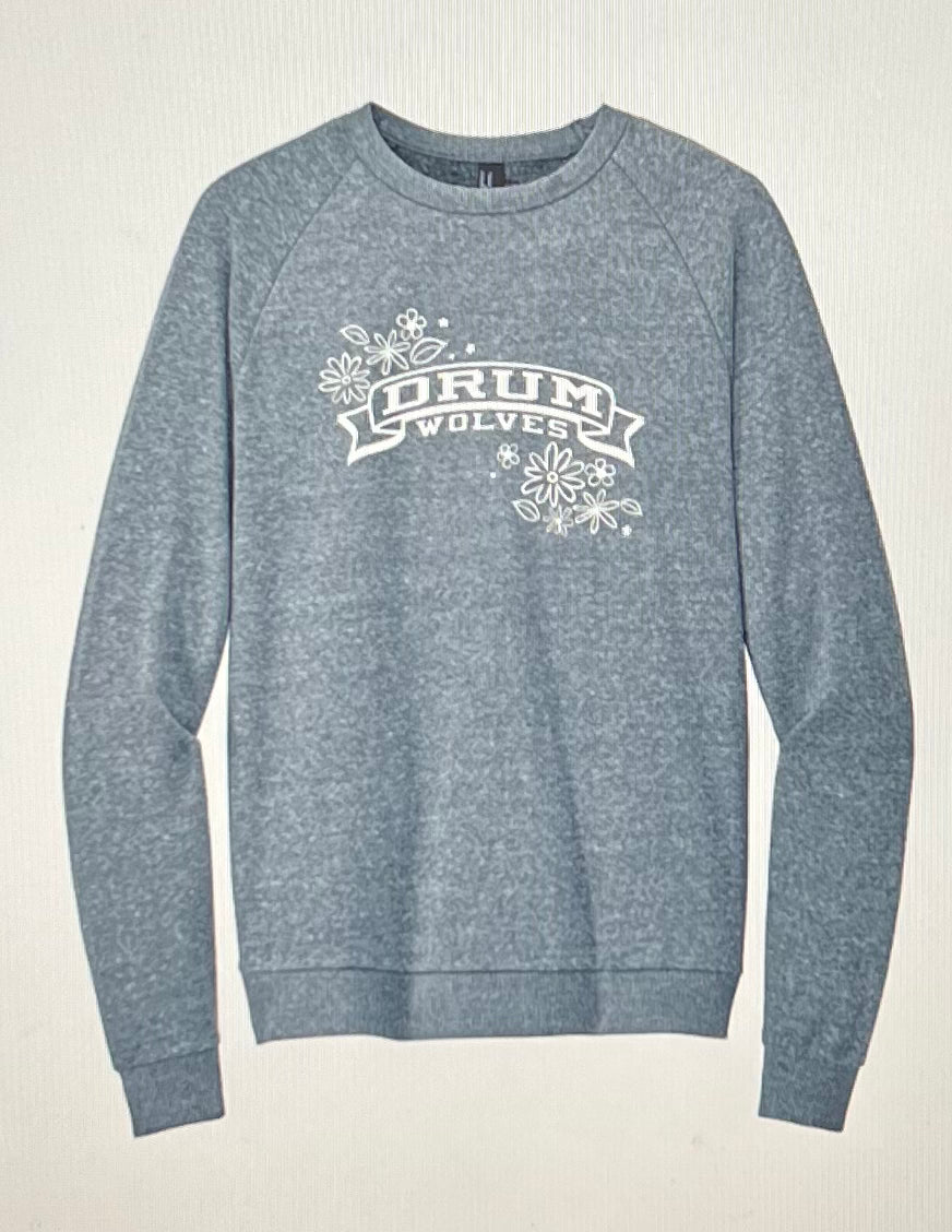 NEW Drum Flowers Logo Perfect Crewneck